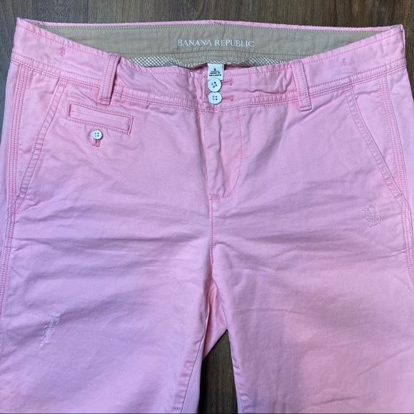 🔥🔥CLEARANCE🔥🔥Banana Republic Pink cropped Sz 6 - Picture 3 of 7